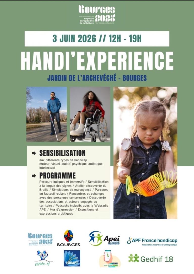 Handi’experience le 3 juin au jardin de l’archevêché.